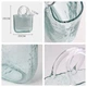 Стеклянная ваза для цветов в форме Сумки 20x11x26 см Bubble Bag, Голубая - изображение 4