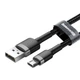 Кабель Baseus cafule Cable USB For Micro 1.5A 2M Gray+Black CAMKLF-CG1 - зображення 3