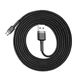 Кабель Baseus cafule Cable USB For Micro 1.5A 2M Gray+Black CAMKLF-CG1 - зображення 1