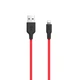 Кабель HOCO X21 Plus USB to iP 2.4A, 2m, силикон, силиконовые разъемы, Черный+Красный - изображение 3