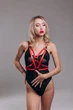 Портупея жіноча ручної роботи червоного кольору Loveshop модель А6 1 - зображення 2