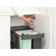Бак для сміття Brabantia Sort&Go 3шт 10 л+10 л +20 л, темно-сірий+зелений (232541) - зображення 3