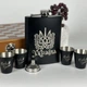 Набор шахматы и фляга из нержавейки фляга 4 рюмки 9oz, VexShop подарок мужчине фляга и рюмки 265 мл (61136-2) - изображение 1