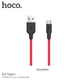 Hoco X21 силіконовий кабель для зарядки type-c black&red - изображение 2