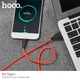 Hoco X21 силіконовий кабель для зарядки type-c black&red - изображение 5
