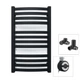 Полотенцесушитель комбинированный Terma D01 960x500 Black mat, тен MOA + вентиль Integra - изображение 1