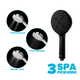 Водосберегающая душевая лейка DROP SPA3F-MULTI120BL "X-CROSS" с 3 SPA потоками - Экономия 42%, черная - изображение 2