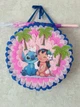 Піньята Ліло і Стіч "Lilo & Stitch" синє-рожева 38*38*10 + палиця для розбиття - зображення 1