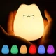 Светильник для детей Котик BRB Little Cat Cиликоновый ночник на батарейках Разноцветный Design03 - изображение 1