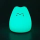 Светильник для детей Котик BRB Little Cat Cиликоновый ночник на батарейках Разноцветный Design03 - изображение 6