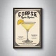 Набір вінтажних постерів з коктейлями Martini, Whiskey Sour, Margarita, Corpse Reviver / 4 шт А3 / плакат для бару - изображение 6