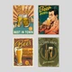 Набір вінтажних пивних постерів / 4 шт / пивний плакат / beer vintage poster - изображение 1
