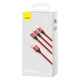 Кабель Baseus Rapid 3-in-1 USB to Micro / Lightning / Type-C 3.5A 1.2m CAJS0000 Колір Червоний, 09 - зображення 3