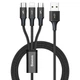 Кабель Baseus Rapid 3-in-1 USB to Micro / Lightning / Type-C 3.5A 1.2m CAJS0000 Колір Червоний, 09 - зображення 4