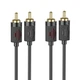 Аудио-кабель тюльпан HOCO UPA29 Jack 3.5 на 2 RCA To 2 RCA 1м черный - изображение 2
