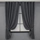 Комплект коротких штор VR-Textil Микровелюр SPARTA № 1031ш 130х170 см 2 шт Графитовый (35-0148) - изображение 1