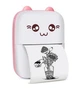 Принтер детский аккумуляторный Mini printer Cat Ears 8499 Bluetooth Розовый - изображение 1