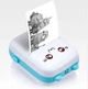 Принтер детский аккумуляторный Mini printer Cat Ears 8499 Bluetooth Голубой - изображение 3