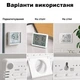 Електронний годинник з датчиком температури та вологості Білий (37302) - зображення 2