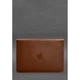 Шкіряний чохол-конверт на магнітах для MacBook 13 дюймів, світло-коричневий, натуральна шкіра Краст, ручна робота, 33,5×23,5 см 58650 - зображення 2