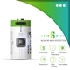 Аккумулятор SUNROZ CR123A (CR123, 123A, 123, 16340) с разъемом TYPE-C, Green (A-15295i) - изображение 1