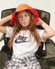 Подростковая футболка для девочки Nike G Nsw Tee Futura Ss Boy FD0928-100 158-170 см White/Black (196604925013) - изображение 6