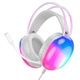Наушники Hoco rich gaming headphones W109 RGB-подсветка | AUX+USB, 2m|игровые, White - изображение 1