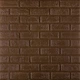 Самоклеющаяся декоративная 3D панель кирпич деко Коричневый 700x700x5мм - изображение 1