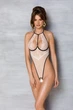 Звабливе жіноче боді кремового кольору CHIKA BODY Passion, розмір XXL/XXXL - зображення 6