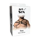 Чоловіча портупея із натуральної шкіри чорного кольору Art of Sex Ares розмір L 2XL - зображення 4