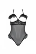 Еротичне боді Passion DOLLY BODY, XXL/XXXL, black, з відкритими чашками - изображение 3