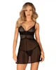 Пеньюар та трусики Obsessive Chemeris babydoll & thong XS/S - зображення 1
