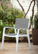Стілець пластиковий садовий Keter Harmony Armchair 236052 сірий/білий - зображення 8