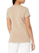 Футболка хлопковая женская Armani Exchange 906647827 XL Бежевая (1159805052) - изображение 2