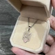 Кулон на цепочке "Герб Украины Тризуб" ювелирная сталь Xuping Jewelry серебристая упакован в бархатную коробочку (16217) - изображение 2