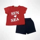 Комплект "Sun and Sea" (майка+шорты) для девочки Няня 98 см Сине-красный (0594) - изображение 1