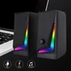 Компьютерные колонки MUSIC D.J. MJ100A-10W с разноцветной подсветкой, USB+3.5 mini-Jack Черный - изображение 6