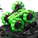 Машинка трюкова на радіокеруванні AToys Explosive Wheel X-360 з розсувними колесами обертанням 360° та світловими ефектами Зелена - зображення 7