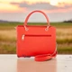 Сумка каркасная женская из экокожи коралловая Betty Pretty 797NZ1593 - изображение 4