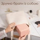 Шкатулка хранения украшений, органайзер для бижутерии, сундук для украшений 17 х 12 х 8 см пудровая ZX-0194.pow - изображение 9