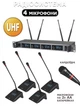 Бездротова конференц система SM-400.4CH UHF радіосистема з 4 мікрофонами конференц мікрофони для конференцій презентацій виступів навчання професійна мікрофонна система до 50 метрів - зображення 2