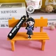 Брелок Венздей Аддамс Wednesday Addams с виолончелью фигурка игрушка для ключей, рюкзака, сумки 8 см - изображение 3