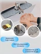 Силиконовый коврик держатель подставка на кран VMHouse брызговик водосборный для раковины и смесителя для кухни и ванной с функцией защиты от брызг для кухонной мойки умывальника для губки мочалки мыла тряпки 37 x 14 см серый (0107-0001) - изображение 4