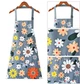 Женский кухонный фартук с принтом Sunflower с регулируемой лямкой и карманом, серый (85134862) - изображение 4