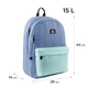 Рюкзак GoPack Teens GO24-140L-2 488 г 44х29х14 см мятно-голубой - изображение 2