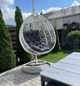 Подвесное кресло кокон Garden Белый из техноротанга, садовые качели, кресло-гамак для улицы, до 120 кг - изображение 6