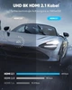Высокоскоростной HDMI кабель Highwings 2.1 8K 48 Гбит/с 2 м Черный - изображение 4