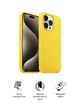 Силіконовий чохол для Apple iPhone 15 Pro Max, ICON2 Case, Жовтий, протиударний, панель, захист всього корпусу, матова поверхня Soft Touch, виступає над дисплеєм, сумісний із захисними склом і плівками, з мікрофіброю, ArmorStandart (ARM77003) - зображення 3