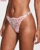 Трусики Victoria's Secret стринги со стразами розовые M - изображение 3