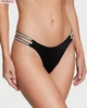 Трусики Victoria's Secret Double Shine Strap стрінги зі стразами чорні S - зображення 2